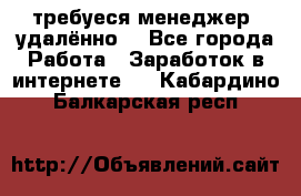 требуеся менеджер (удалённо) - Все города Работа » Заработок в интернете   . Кабардино-Балкарская респ.